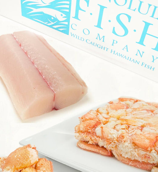Red Deep Sea Crab And Hawaiian Ono(Wahoo) 2 lbs - Honolulu Fish