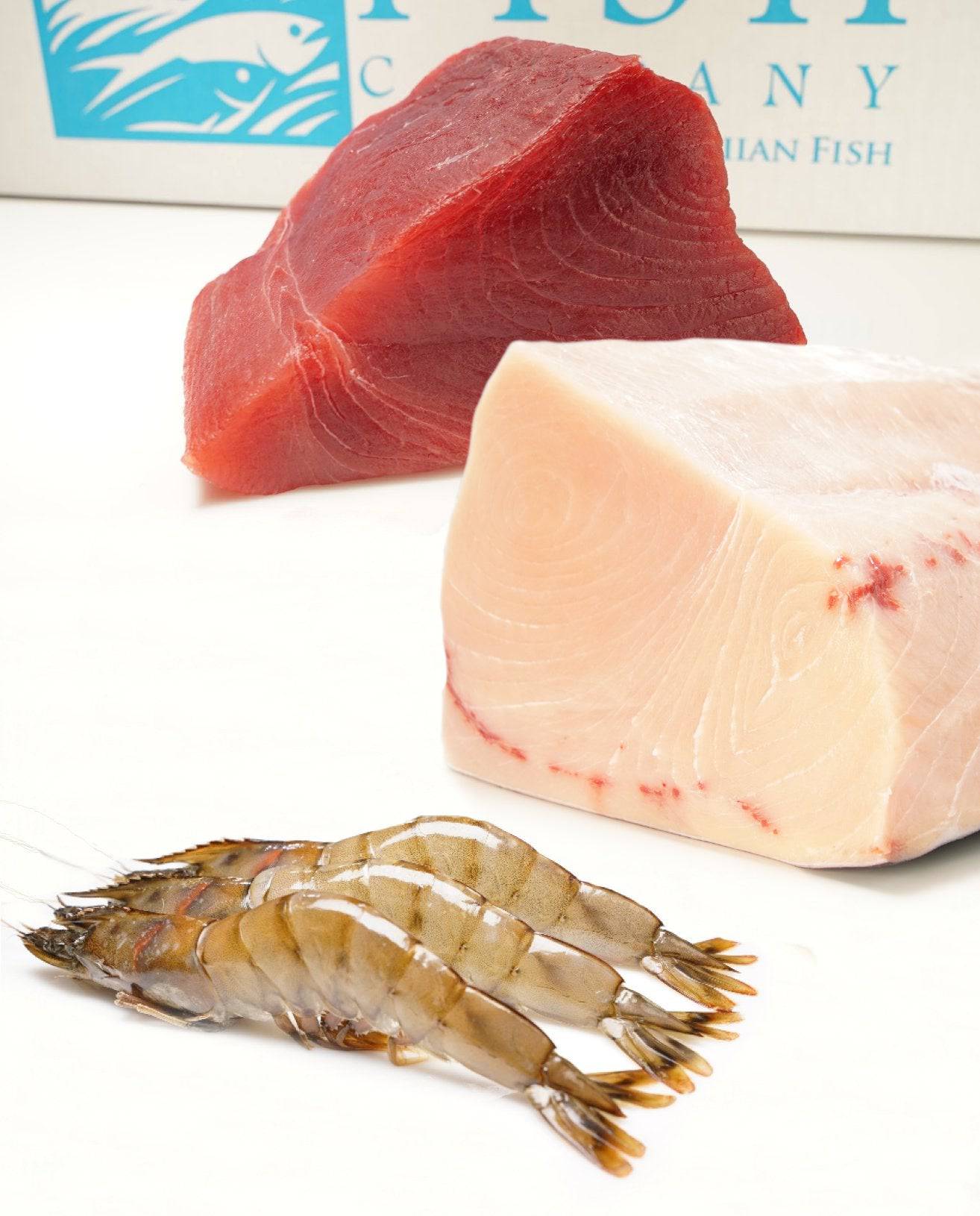 Ultra Ahi, Premium Swordfish And Kauai Sweet Prawns 4.5 lbs - Honolulu Fish