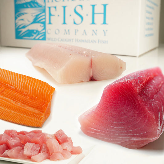 Hawaiian Ono, Sashimi Tombo, King Salmon Pak 3 lbs