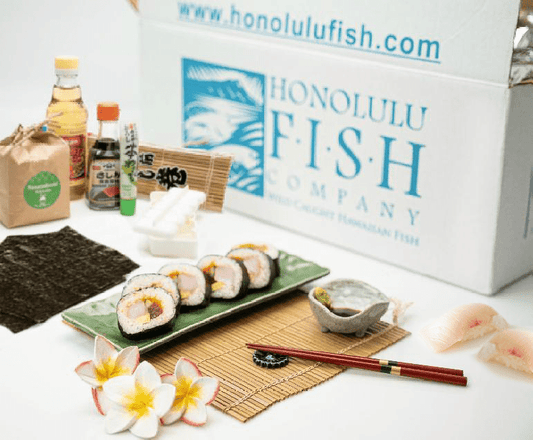 Gala Viewing Party Hawaiian Kanpachi Nigiri Maki Roll Sushi Set - Honolulu Fish