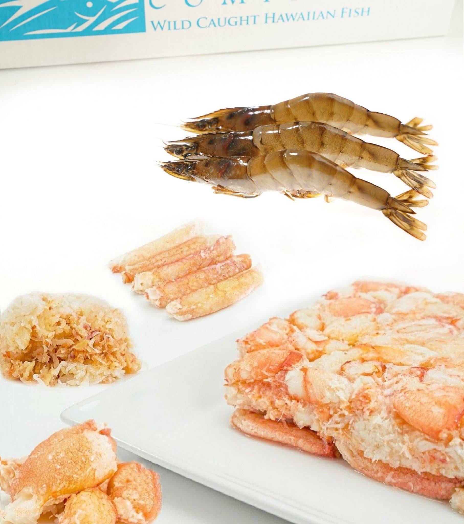 Red Deep Sea Crab And Kauai Prawns 3.5 lbs - Honolulu Fish