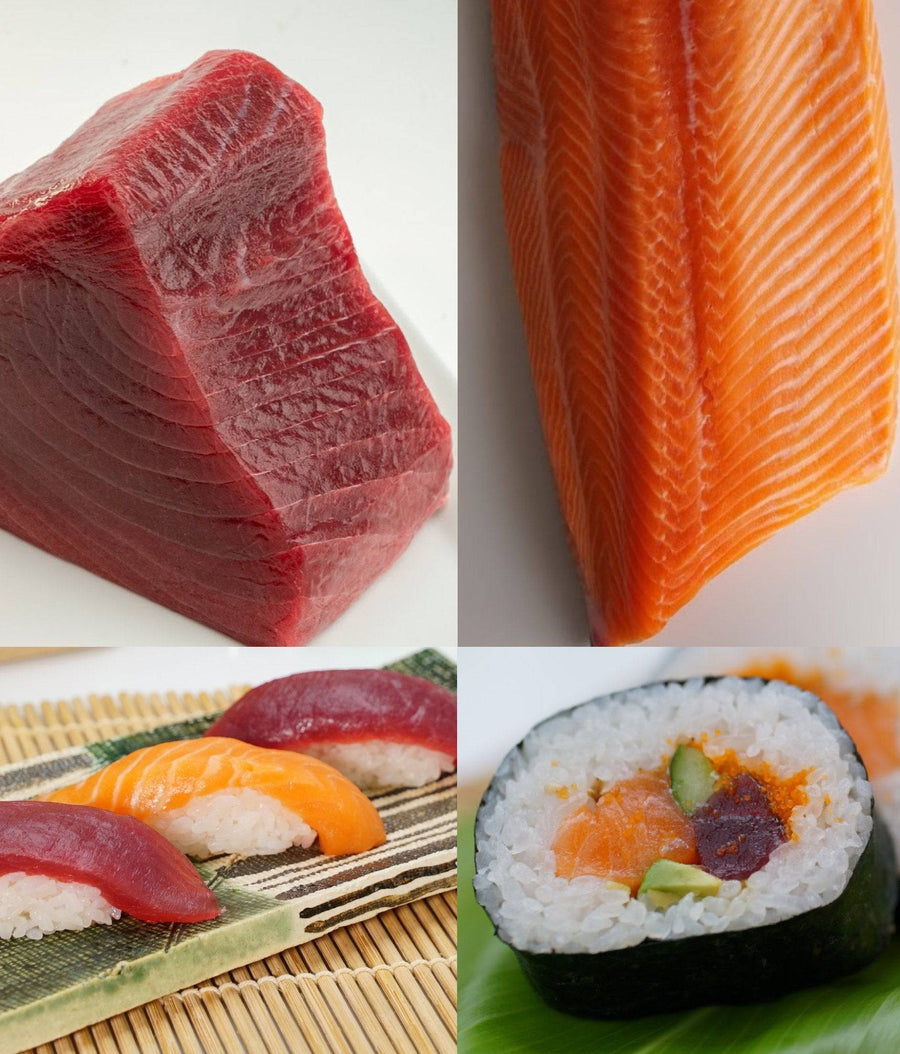 Hawaiian Ahi (bigeye Tuna) And King Salmon Sashimi 5 lbs