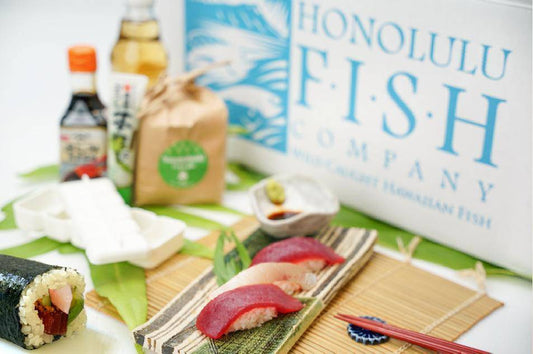 Gala Viewing Party Hawaiian Ultra Ahi And Kanpachi Nigiri Maki Roll Sushi Set - Honolulu Fish
